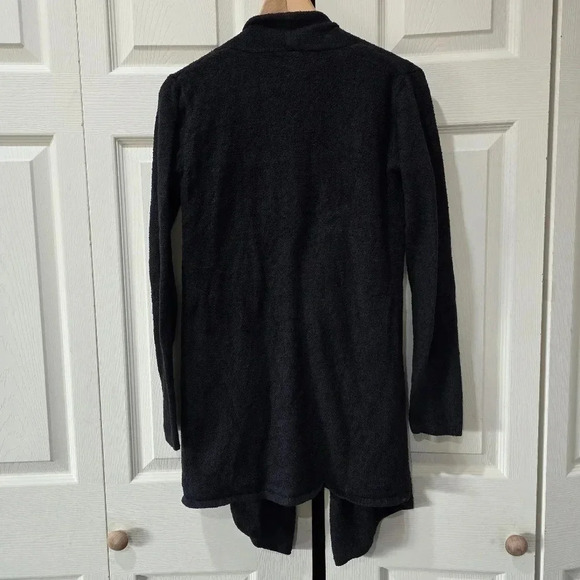 BAREFOOT DREAMS Bamboo Chic Lite Calypso Wrap Cardigan Sweater 436 Black S/M - Picture 4 of 8